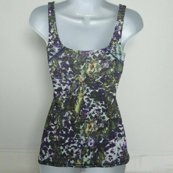 NWT LULULEMON FSWM Floral White Multi 4 Way Stretch Amala Tank Top 4 - Picture 6 of 7